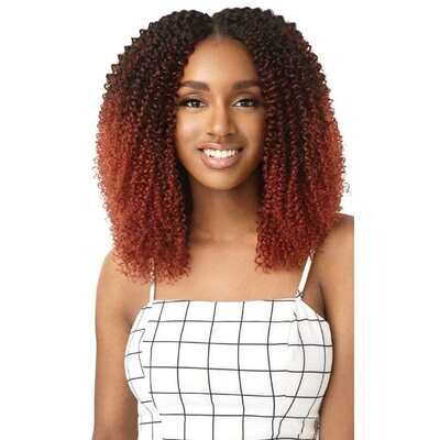 Outre Big Beautiful Hair Kinky Curly 10" 9pc Clip-ins Color: 1B/RedCopper
