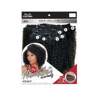 Zury Naturali Star Human Hair Kinky 9pc Clip On Color: 1