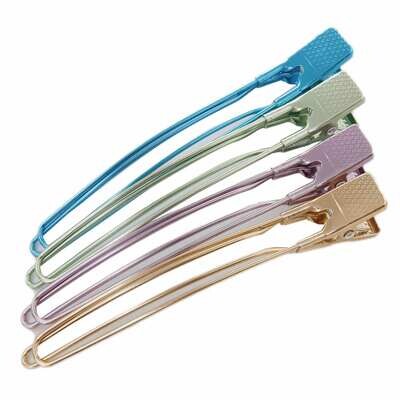 Metallic Control Hair Clips 4pk