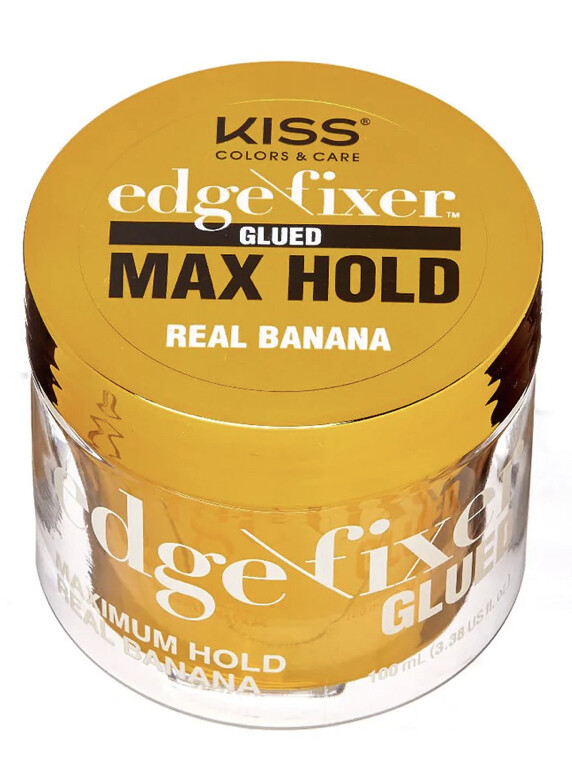 KISS Edge Fixer Glued Max Hold 3.38oz Real Banana