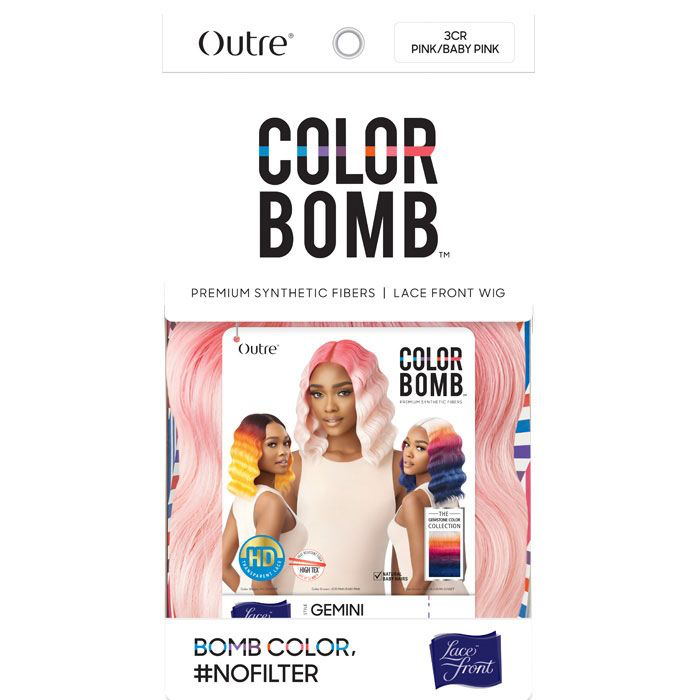Outre Color Bomb Synthetic HD Lace Front Wig “Gemini” Color: 1B