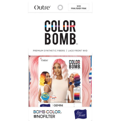 Outre Color Bomb Synthetic HD Lace Front Wig “Gemini” Color: 1B