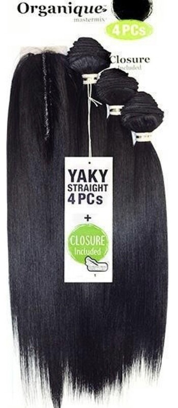 Yaky Shake N Go Organique Mastermix YAKY STRAIGHT 4PCS 18”,20”,22” +Closure ...
