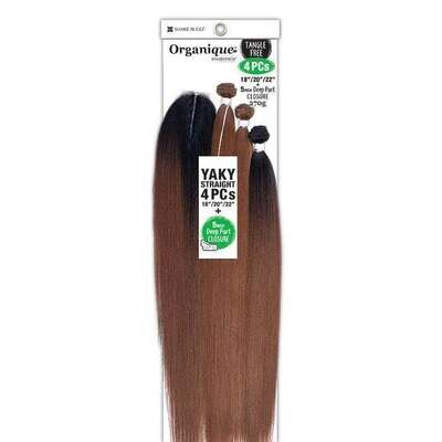 Shake N Go Organique Mastermix YAKY STRAIGHT 4PCS 18”,20”,22” +Closure Color:OT30