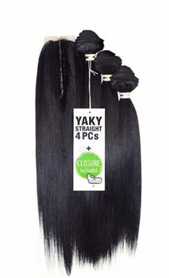 Shake N Go Organique Mastermix YAKY STRAIGHT 4PCS 14”,16”,18” +Closure Color:2