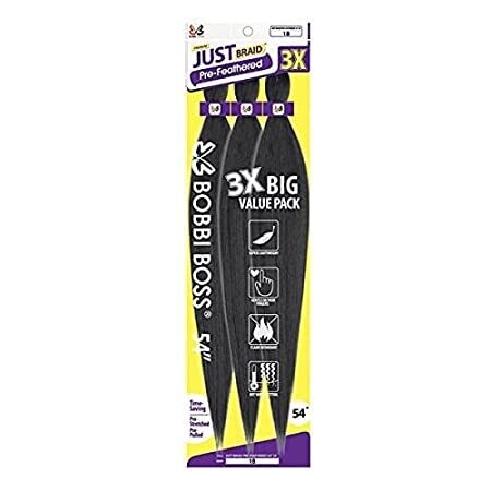 Bobbi Boss Just Braid Pre-Feathered 3x 54&quot; Color:2