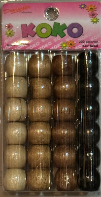 Beads Large Wood Brown Mix 847