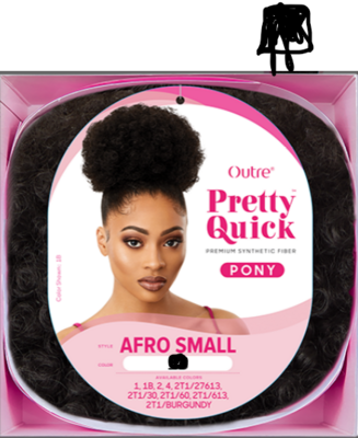 Outre Pretty Quick Synthetic Ponytail -Afro Small Color: 1