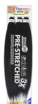 Freetress 3x Braid 301 28” Color: 1B