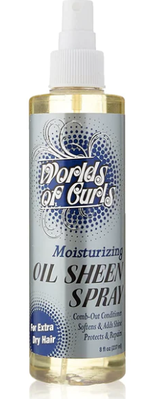 World Of Curls Comb Out And Oil Sheen Moisturizer Spray Extra Dry 8oz