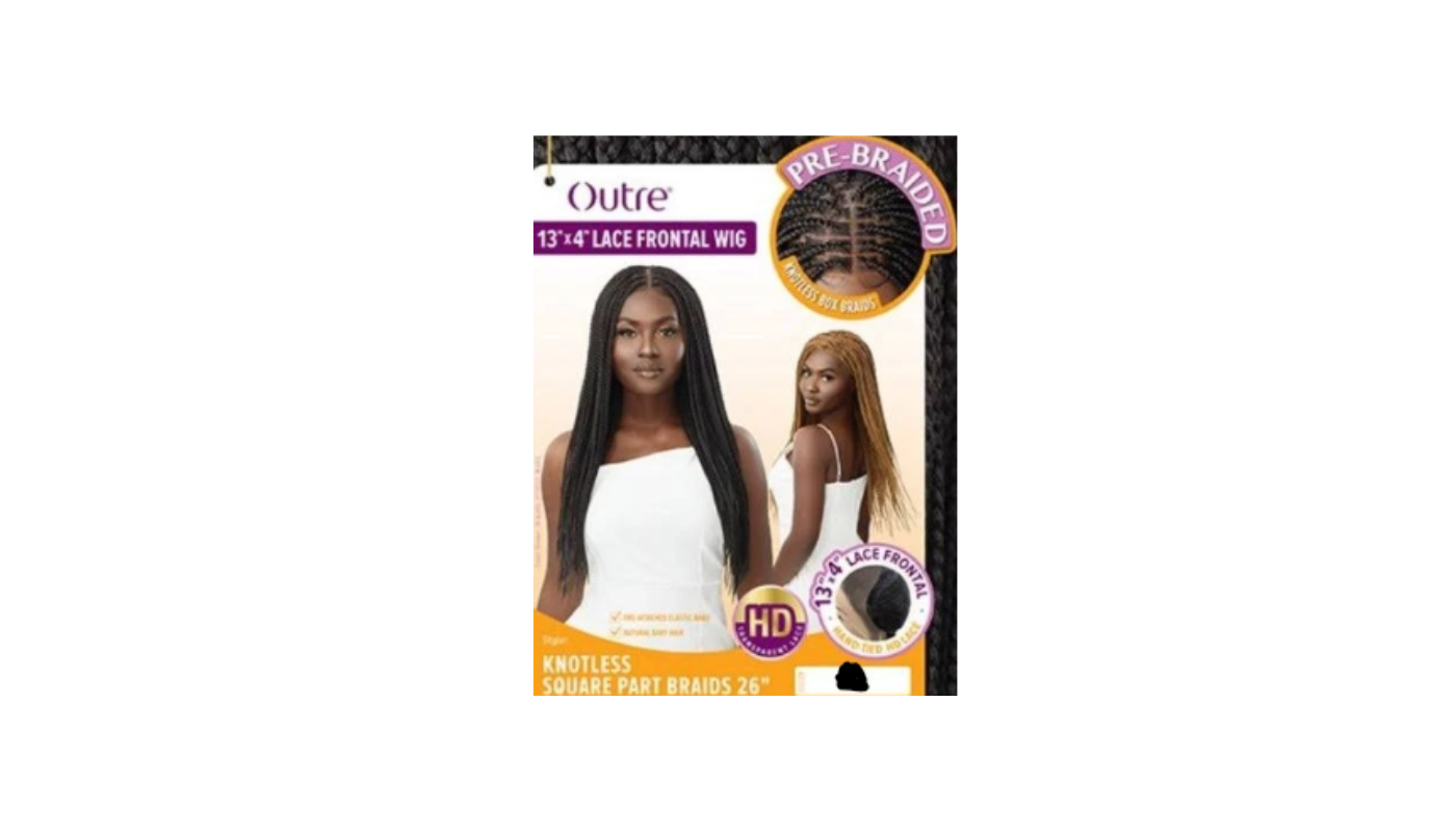 Outre Knotless Pre-Braided  HD Lace Front Wig Color: 1B