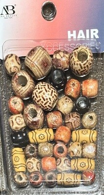 Beads - Wooden Brown/Black/Yellow Mix 944