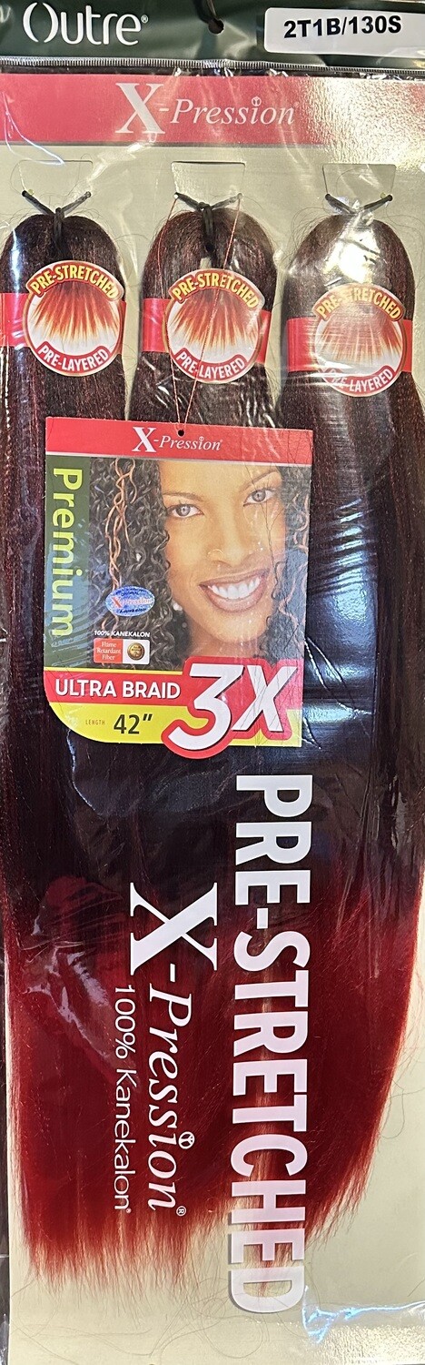X-Pression Outre 3x 42&quot; Color: 2T1B/130(braid length 21”)