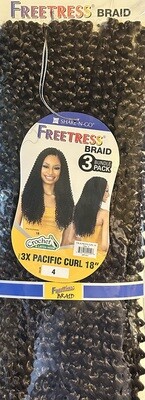 Freetress Synthetic Crochet Braid - 3X PACIFIC CURL 18&quot; Color:4