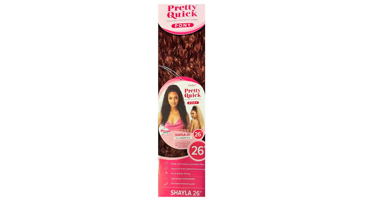 Outre Quick Wrap Ponytail Shayla 26” Color: DR2/Cinnamon Wine