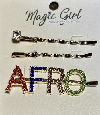 AFRO 3pc Bob Pin-Gold