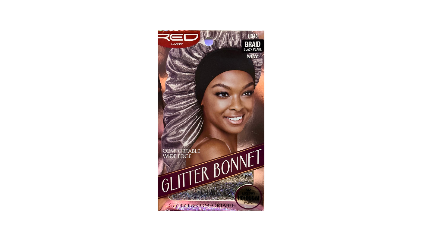 Red By Kiss Braid Glitter Bonnet  Black Pearl