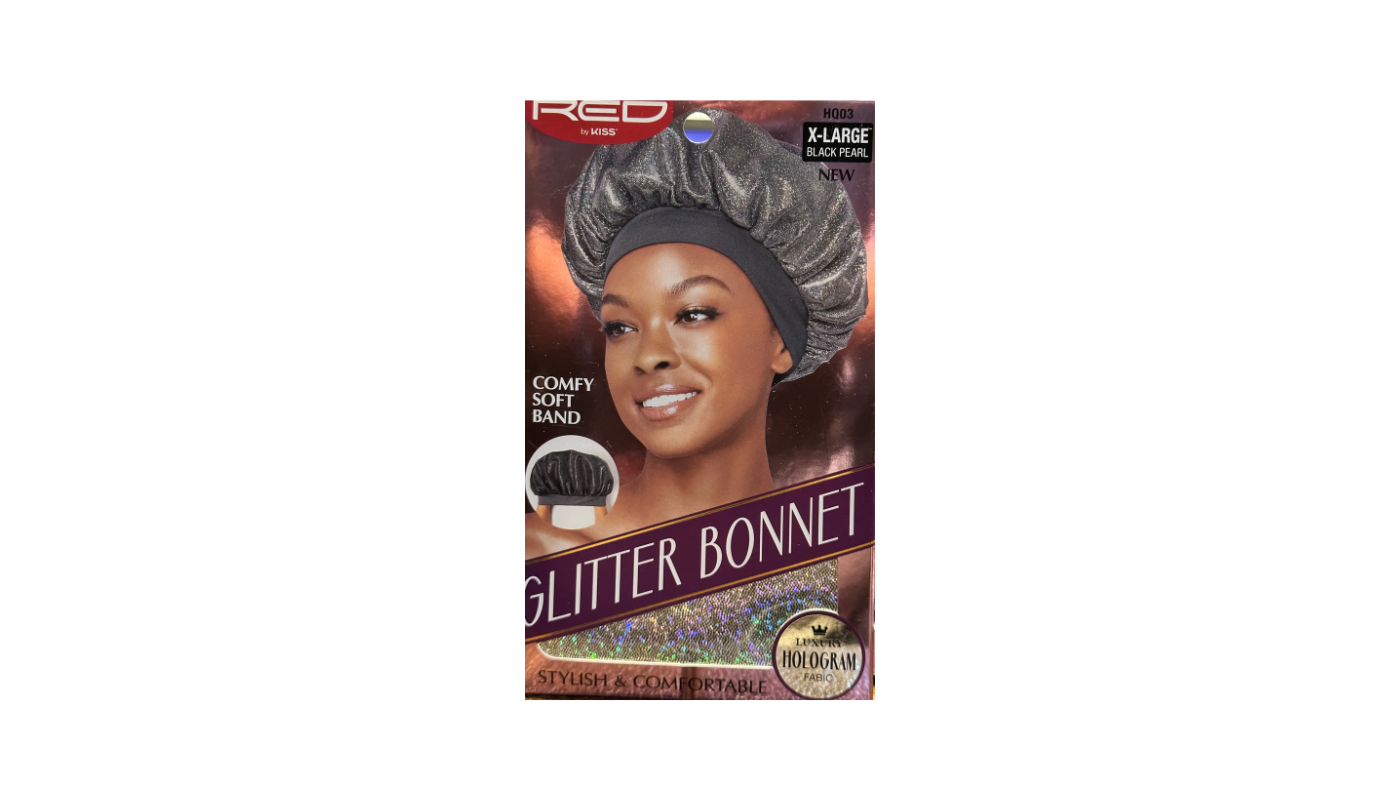 Red By Kiss XL Glitter Bonnet Black Pearl