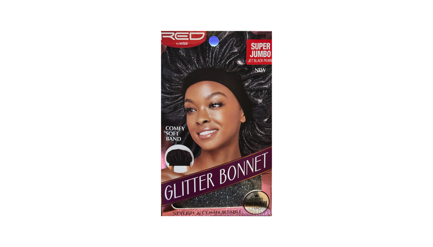 Red By Kiss Super Jumbo Glitter Bonnet Jet Black Pearl