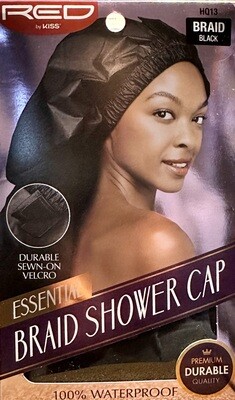 Red By Kiss Braid Shower Cap Black