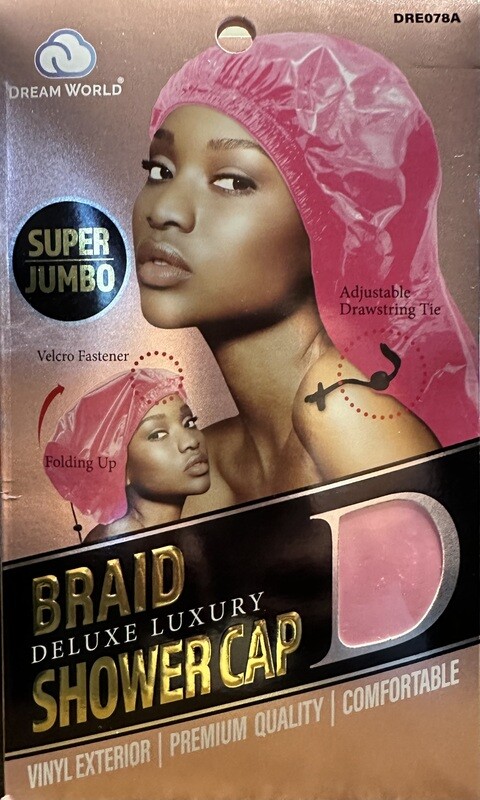 Dream World Super Jumbo Braid Shower Cap-Pink