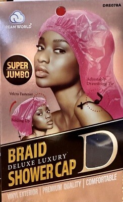 Dream World Super Jumbo Braid Shower Cap-Navy Blue