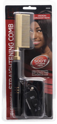 Hot &amp; Hotter Electric Straightening/Pressing Comb Medium Straight Teeth