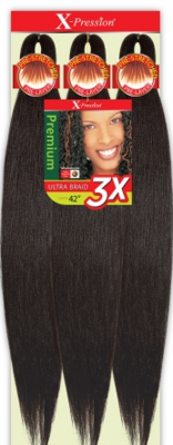 X-Pression Outre 3x 42&quot; Color: 1B (braid length 21”)