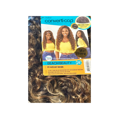 Outre Converti-Cap Beach Beauty 28&quot; Color: Dr Hazelnut Brown 1025