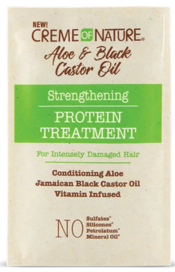 Creme of Nature Aloe &amp; Black Castor Oil Strengthening Protein Treatment Packet 1.5 oz