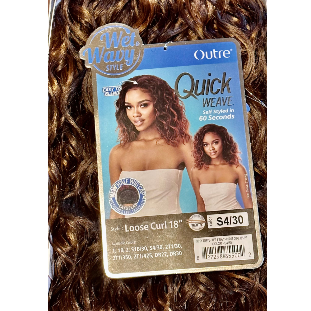 Outre Quick Weave Wet &amp; Wavy Loose Curl 18&quot; Color: S4/30