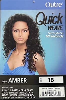 Outre Quick Weave Synthetic Wig Amber Color: 1B