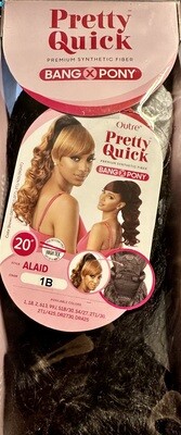 Outre Quick Bang &amp; Ponytail Color: Alaid 1B