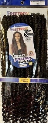 Freetress 3x Large Passion Twist 18&quot; Color: 1B