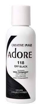 Adore Semi Permanent Hair Color: Off Black 118