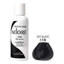 Adore Semi Permanent Hair Color: Off Black 118