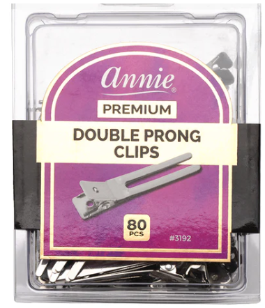 Annie 80pk Double Prong Clips