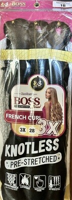 Bobbi Boss Braid  French Curl 3x 28&quot;-Color: 1B