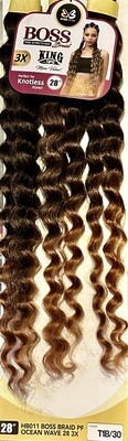 Boss Braid Ocean Wave 3x 28&quot; -Color: T1B/30