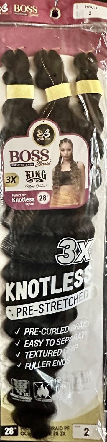 Boss Braid Ocean Wave 3x 28&quot; -Color: 2
