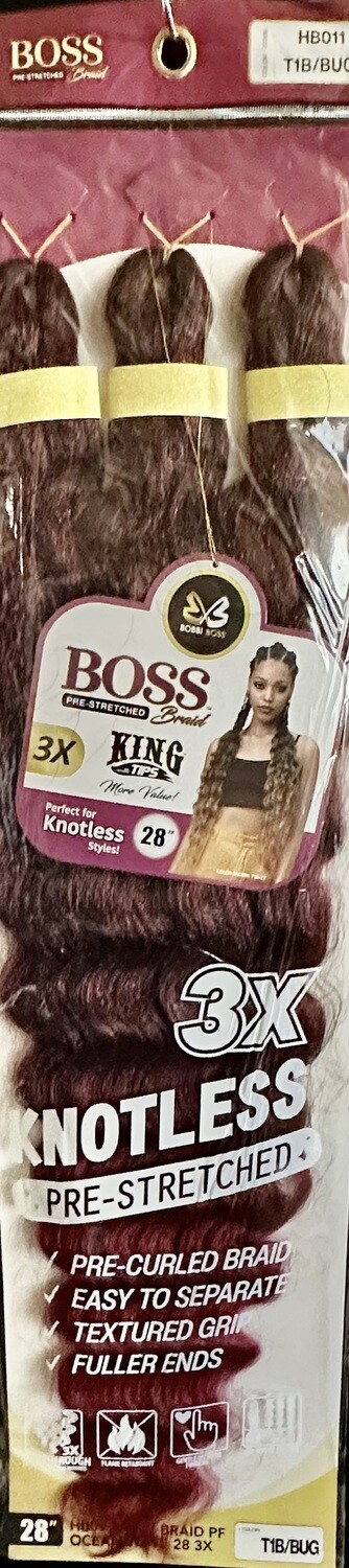 Boss Braid Ocean Wave 3x 28&quot; -Color: T1B/Bug