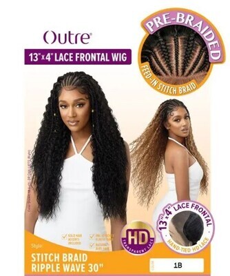Outre Stitch Braid Ripple Wave Lace Frontal Wig Color: 1B