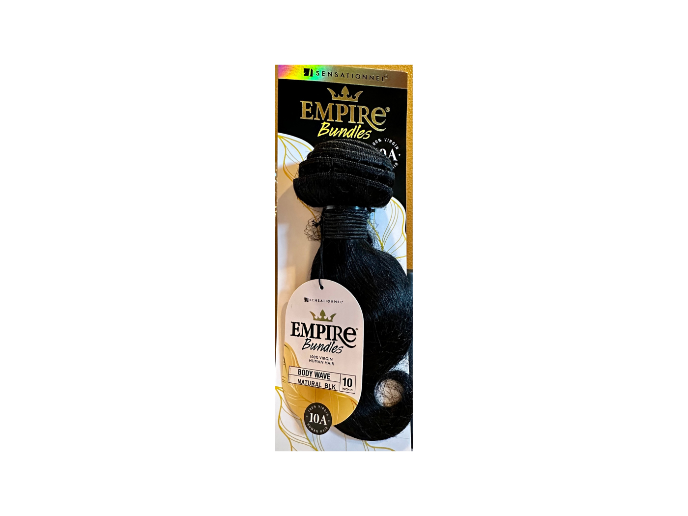 Sensationnel Virgin Human Hair Weave Empire Bundle 10A Body Wave 10&quot;-Natural blk