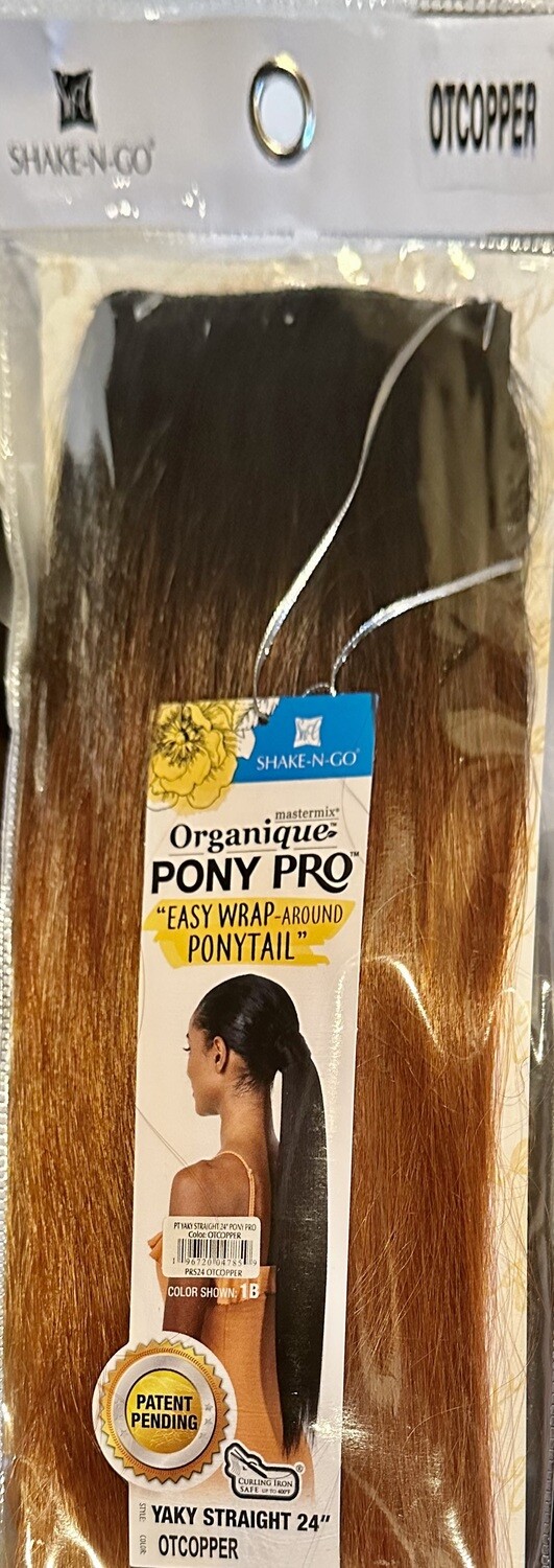 Organique Pony Pro Yaky Straight 24&quot; Color: OTCopper