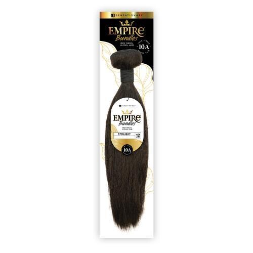 Sensationnel Virgin Human Hair Weave Empire Bundle 10A Straight  12&quot;-Color: Natural