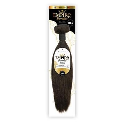Sensationnel Virgin Human Hair Weave Empire Bundle 10A Straight  12&quot;-Color: Natural