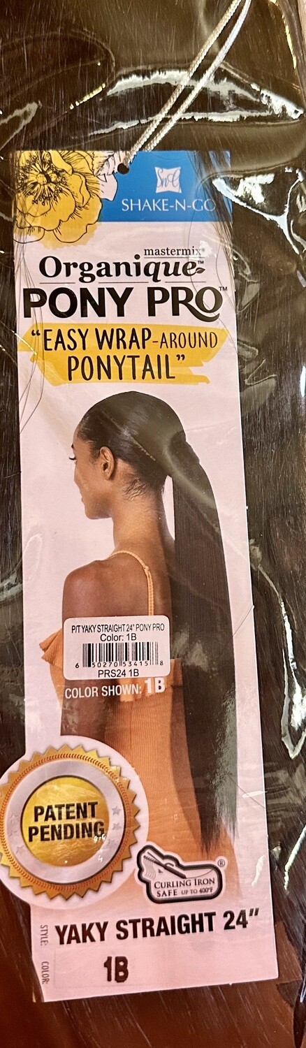 Organique Pony Pro Yaky Straight 24&quot; Color:1B