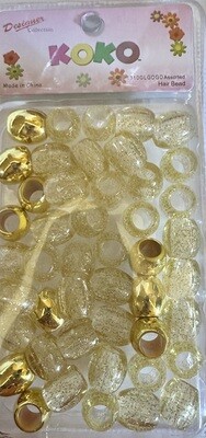 Beads Jumbo Gold Glitter MIx 1213