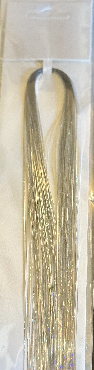 Hair Tinsel-Shimmering Silver---1222