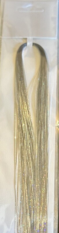 Hair Tinsel-Shimmering Silver